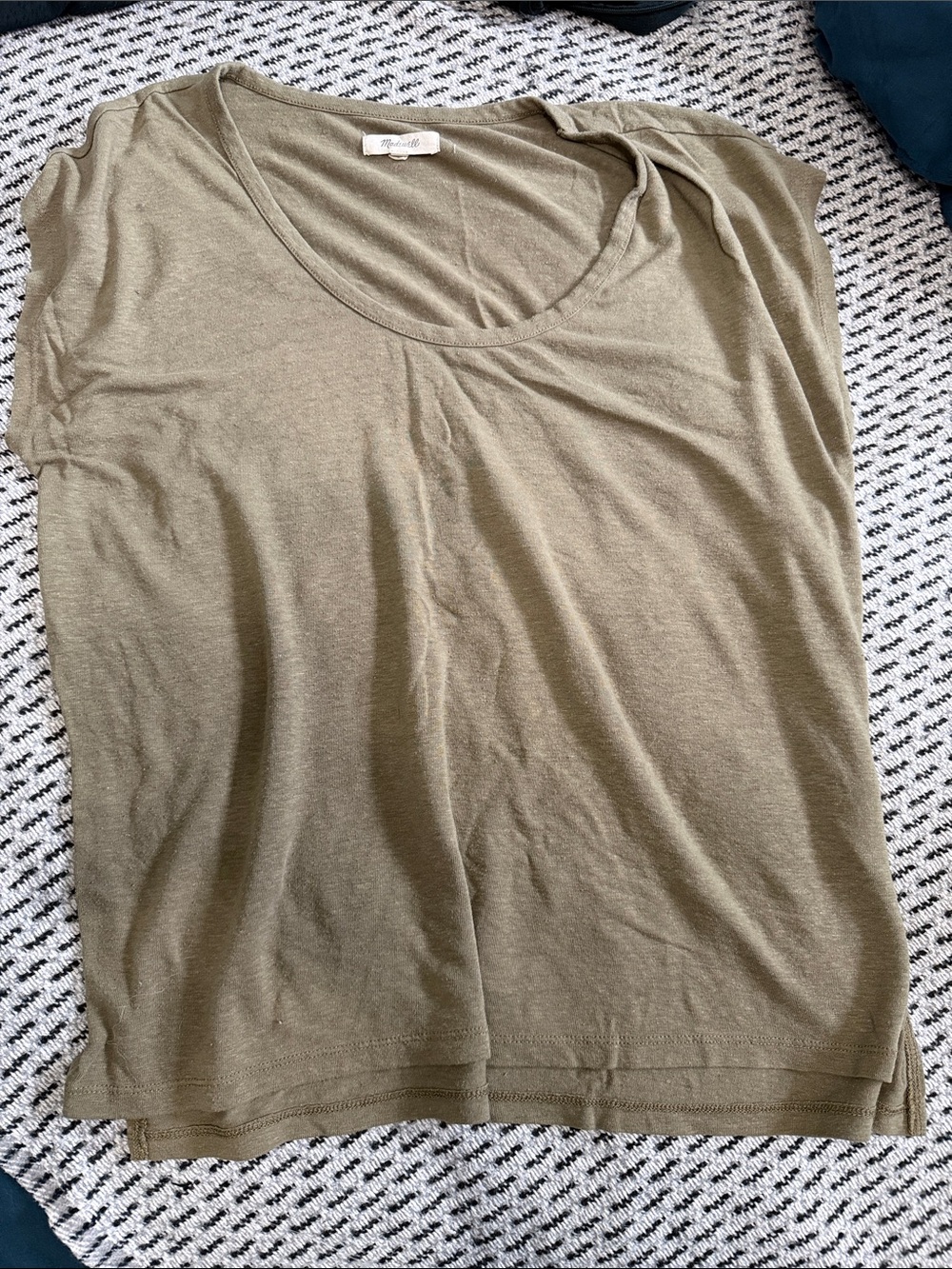 Madewell Olive Green Short Sleeve Scoop Neck Tee